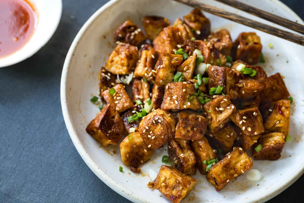 Crispy Tofu with Garlic Sauce