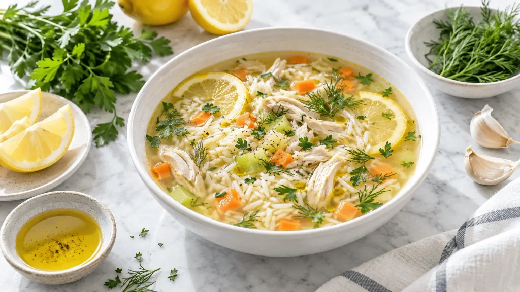 Creamy Lemon Rice Soup