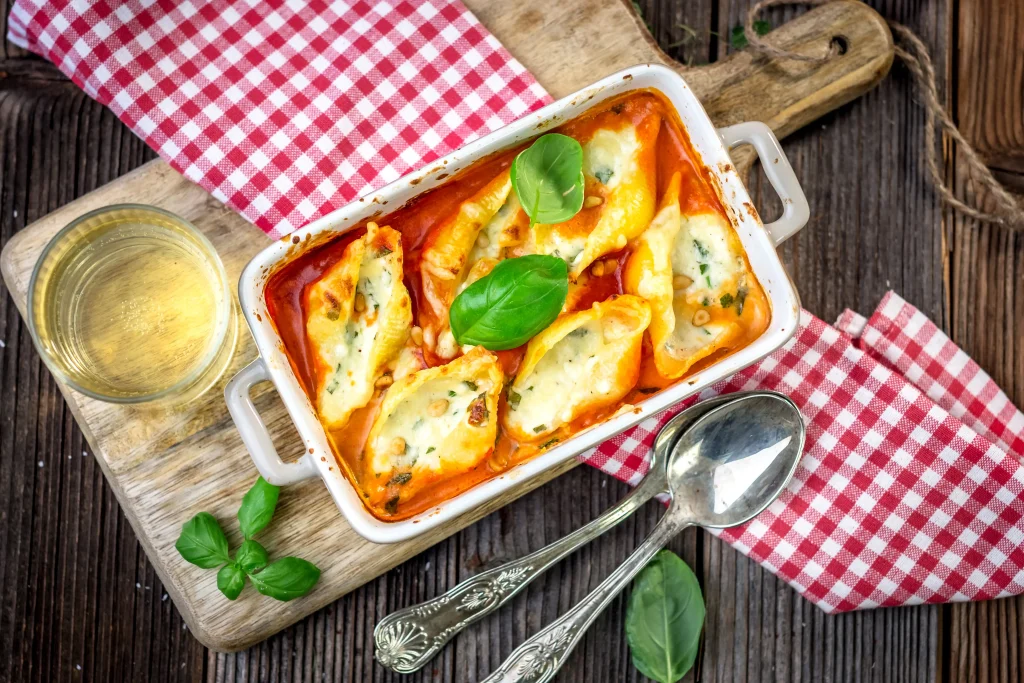 Spinach and Ricotta Stuffed Shells