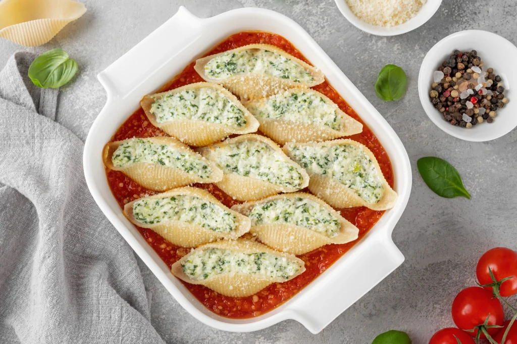 Spinach and Ricotta Stuffed Shells