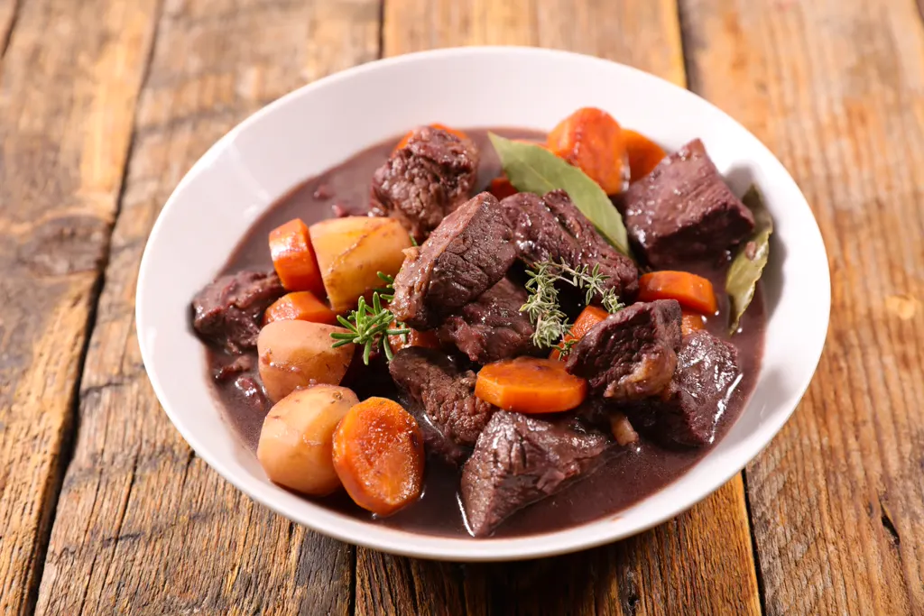 Classic beef bourguignon bowl