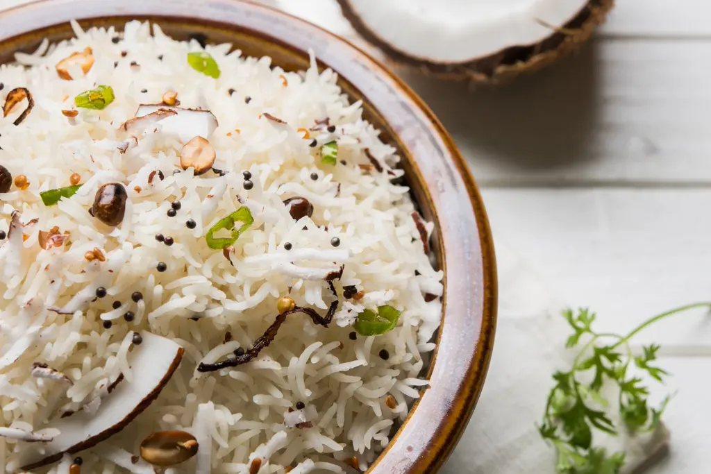 Sticky coconut rice bowl