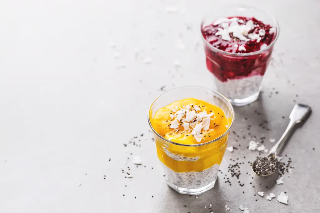 Mango sticky rice chia pudding