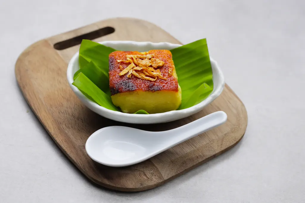Thai coconut custard with sticky rice