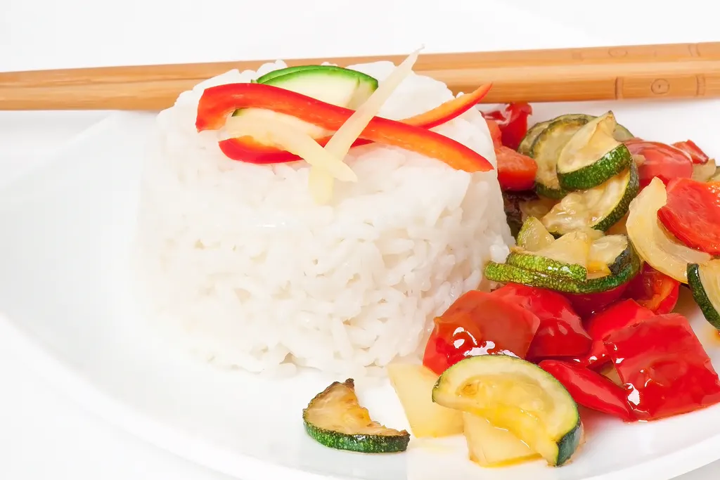 Sticky rice with vegetables